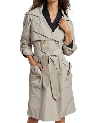 Adroit Atelier Raphael Trench Coat In Birch In Grey