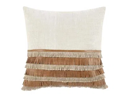 Mickler & Co. Cassie Throw Pillow In Chestnut/natural