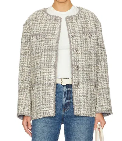 Astr Perona Coat In Grey Taupe In Multi