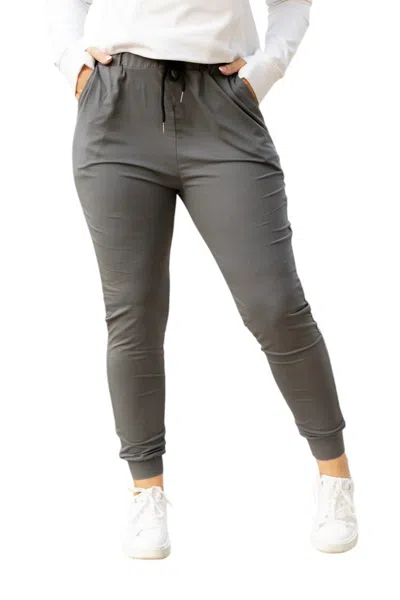 Julia Rose Cindy Joggers In Charcoal In Pink