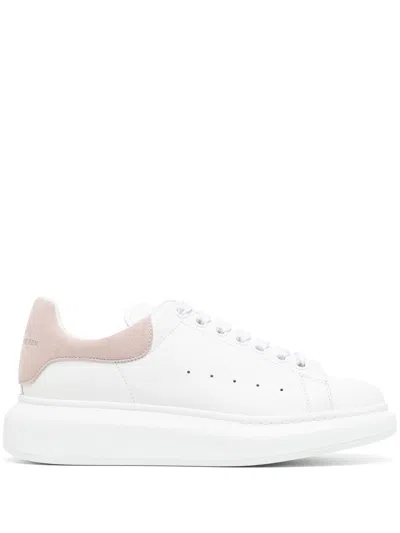 Alexander Mcqueen Oversized Leather Sneakers With Chunky Sole And Logo Detail