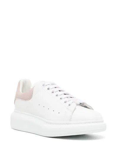 Alexander Mcqueen Oversized Leather Sneakers With Chunky Sole And Logo Detail