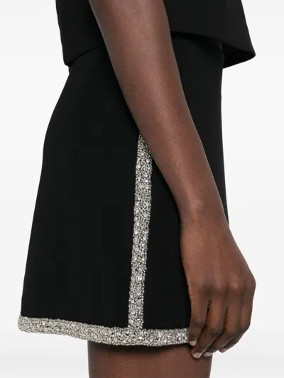 Alice And Olivia Rubi Contrast-trim Vegan Leather Mini Skirt