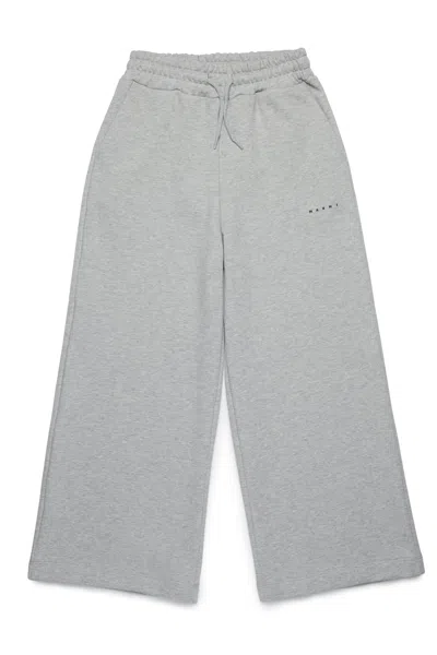 Marni Logo-print Track Pants In Grey
