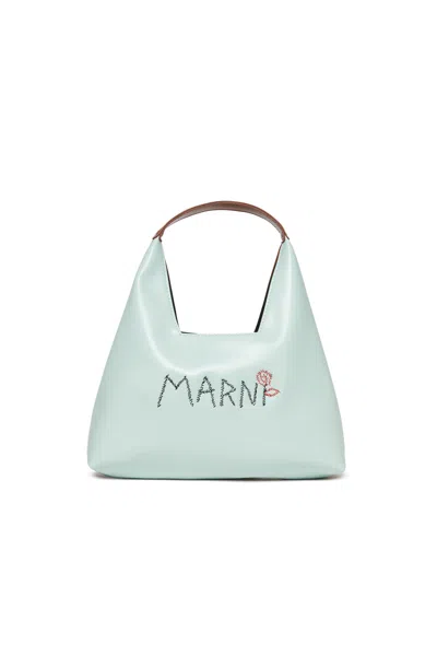 Marni Diamond Shoulder Bag In Blue