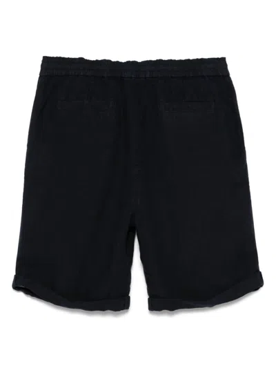 Brunello Cucinelli Men Garment-dyed Bermuda Shorts In Linen Gabardine With Drawstring And Pleat
