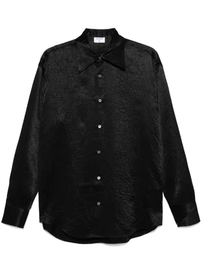 Filippa K Crinkle Shirt With Oversized Pointed Collar