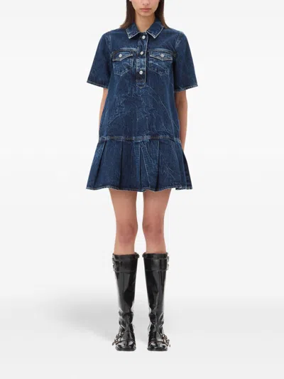 GANNI GANNI DENIM MINI DRESS 