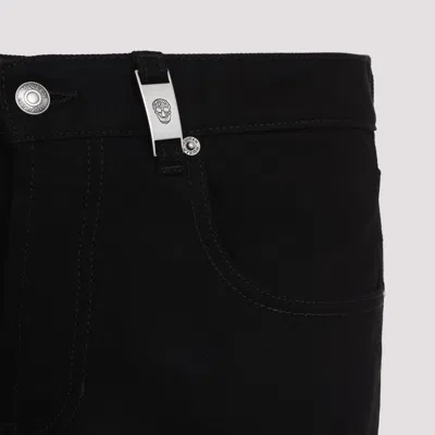 Alexander Mcqueen Skull Detailed Straight-leg Jeans In Black