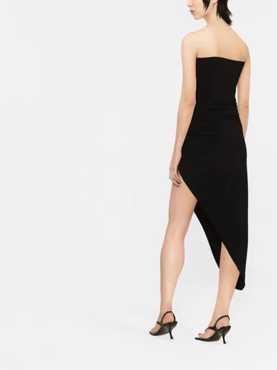 Norma Kamali Strapless Ruched Stretch-jersey Midi Dress