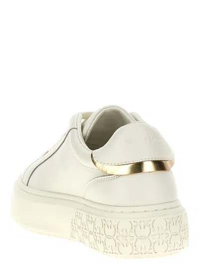 Pinko 'yoko 12' Sneakers With Gold Accent And Platform Sole