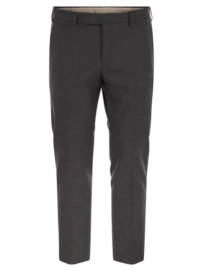Pt Torino Taupe Colour Wool Trousers