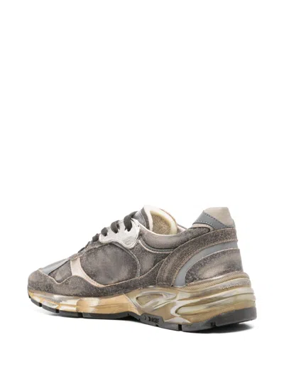 Golden Goose Men's Running Dad Suede And Nylon Upper Leather Star And Heel Sneaker In Multicolor