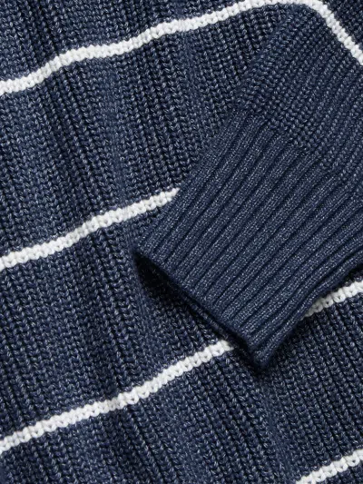 Faherty Sunwashed Fisherman Sweater In Water Mill Stripe