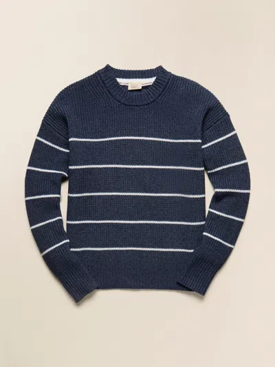 Faherty Sunwashed Fisherman Sweater In Water Mill Stripe