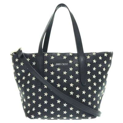 Pre-owned Jimmy Choo Leather Tote Bag () In Black