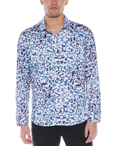 Robert Graham Malvey Classic Fit Knit Shirt In Blue