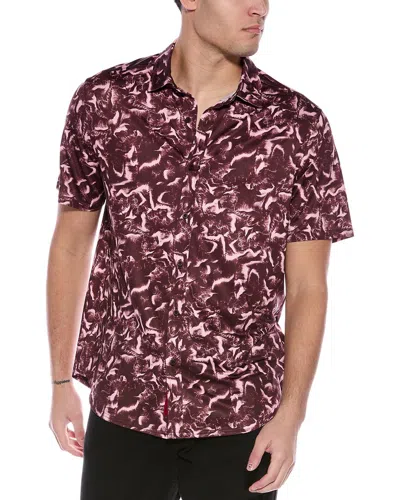 Robert Graham Abstract Print Button-up Shirt In Purple