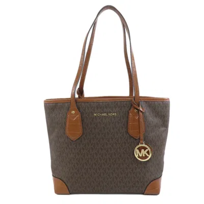 Pre-owned Michael Kors Pvc Tote Bag () In Brown