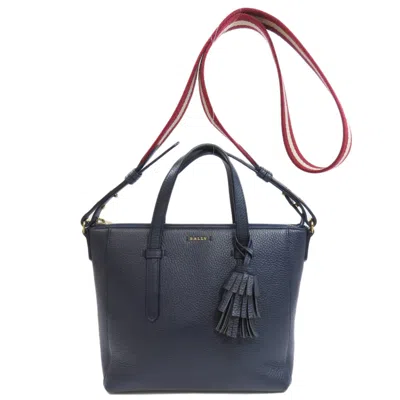 Pre-owned Bally Leather Tote Bag () In Blue