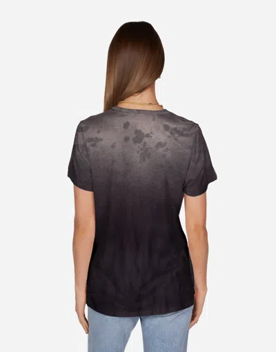 Lauren Moshi Wolf Silk Fan In Onyx Splash