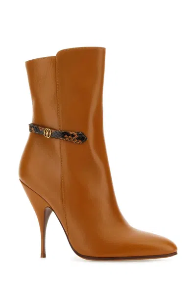 Bally Odeya Leather Ankle Boots With Pointed Toe And Stiletto Heel