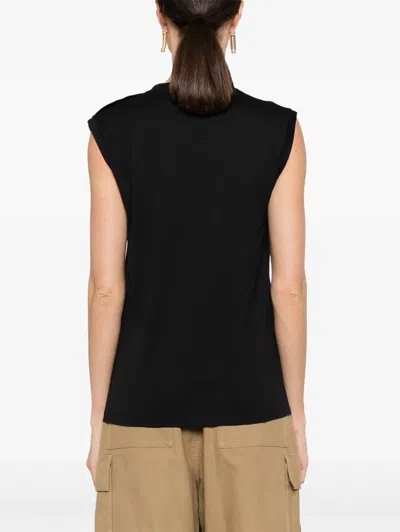 Balmain Embossed-buttons Logo-print Tank Top