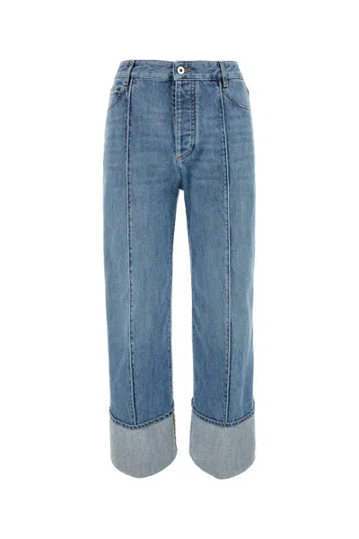 Bottega Veneta Curved Denim Cotton Jeans