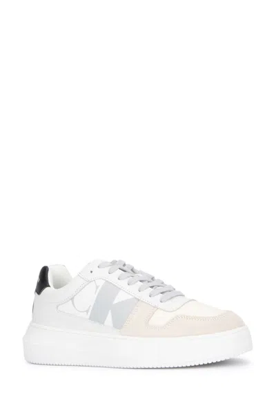 Calvin Klein Panel Contrast Low-top Rubber Sole Sneakers