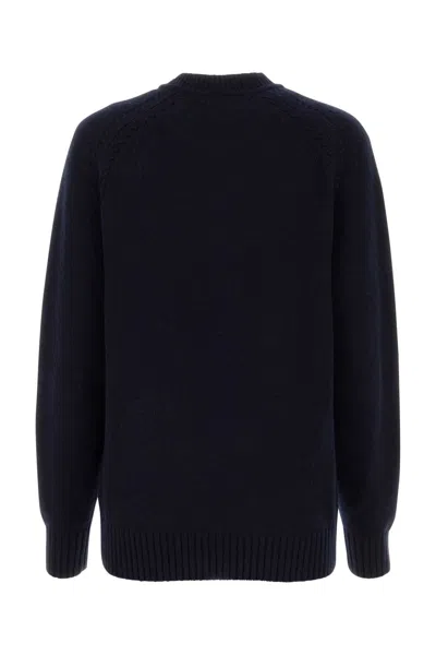 Chloé Chloe Women Midnight Blue Cashmere Blend Oversize Sweater