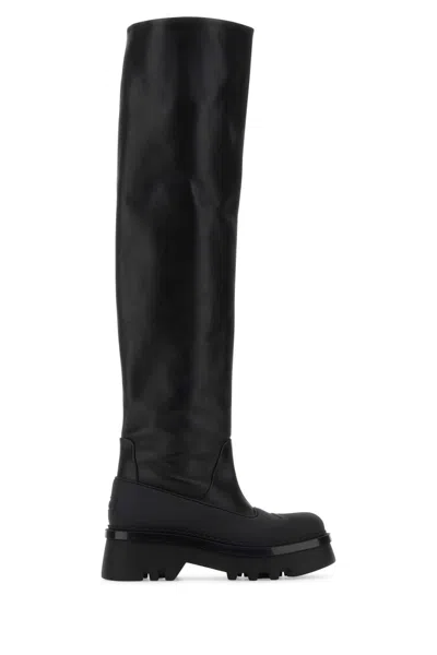 Chloé Leather Knee-high Boots With Tank Sole
