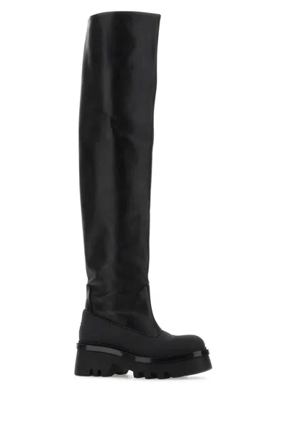 Chloé Leather Knee-high Boots With Tank Sole