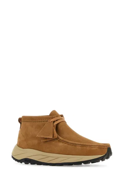 Clarks Camel Suede Wallabee Eden Ankle Boots