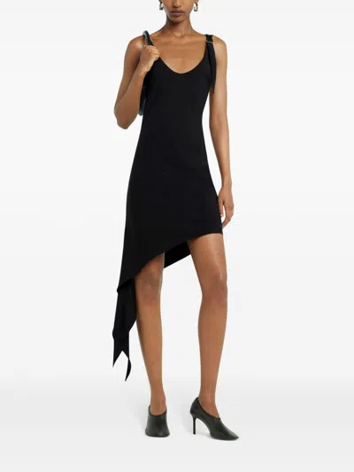 Courrèges Knot Asymmetric Midi Dress