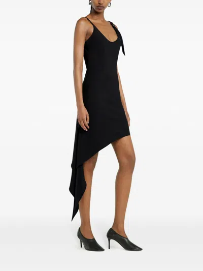 Courrèges Knot Asymmetric Midi Dress