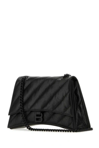 Balenciaga Crush Medium Shoulder Bag In Black