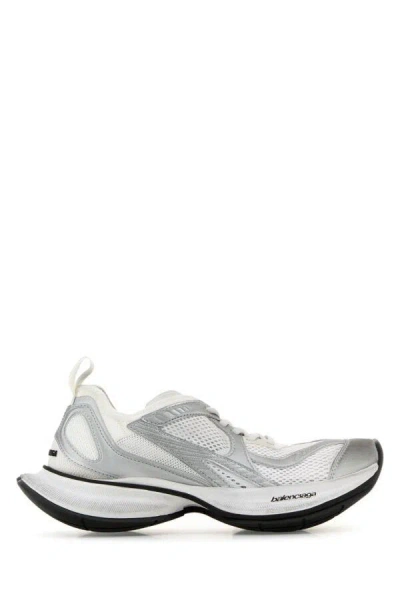 Balenciaga Two-tone Mesh And Fabric Circuit Sneakers In Multicolor