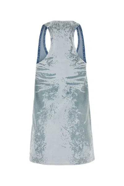 Diesel Mini Abito In Denim Stampato Donna