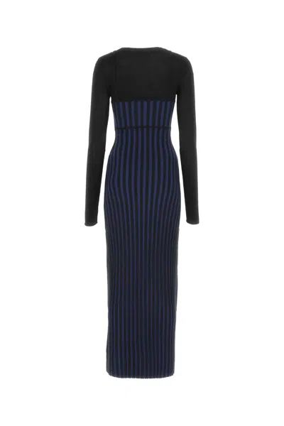 Dion Lee Two-tone Corset Dress In Blue