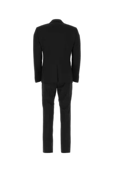 Dolce & Gabbana Stretch Wool Tuxedo With Pleated Back