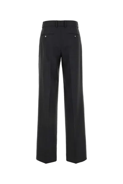 Dolce & Gabbana Tuxedo Stripe Wide Leg Wool Trousers