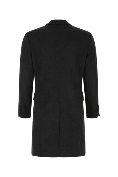 Dolce & Gabbana Slate Wool Blend Coat