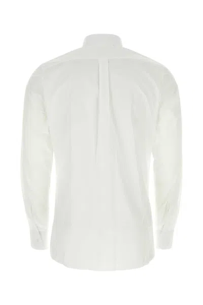 Dolce & Gabbana White Stretch Poplin Shirt In White