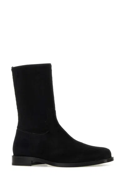 Dries Van Noten Calfhair Block Heel Ankle Boots