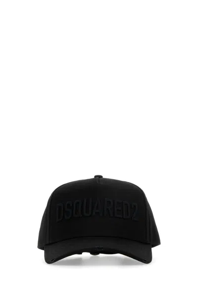 Dsquared2 Logo Embroidered Cotton Gabardine Cap