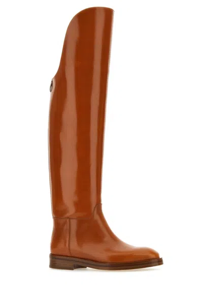 Durazzi Caramel Leather Equestran Boots
