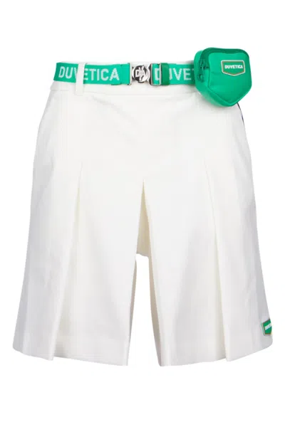 Duvetica Belted Waist Skirt With Front And Back Pockets