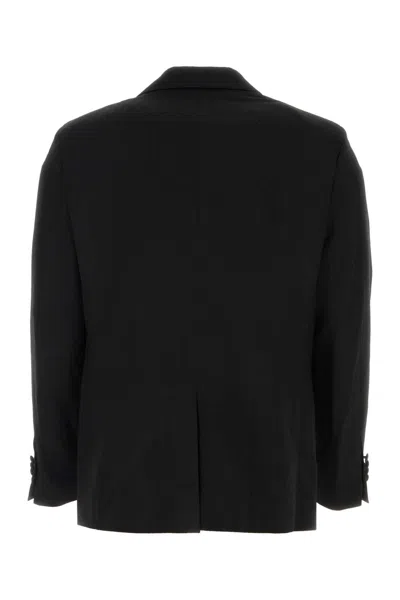Etro Giacca In Lana Stretch Nera Uomo