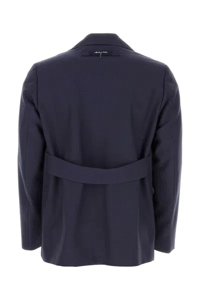 Fendi Wool Blazer With Notch Lapels And Rear Belt