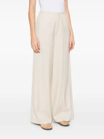 Forte Forte Viscose Wool Slub Flat Front Pants